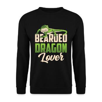 Bearded Bearded Bearded Dragon Animal - Unisex Sweatshirt - black - Front - Alina (178cm) & Michal (187cm)