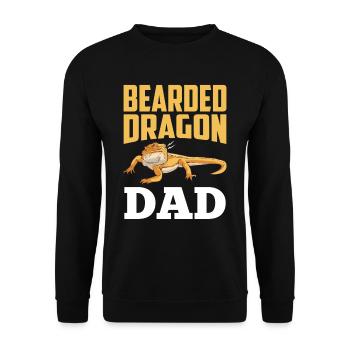 Bartagame Papa Bartagamen Tier Dragon Barbu - Sweat-shirt Unisexe - noir - Devant - Alina (178cm) & Michal (187cm)