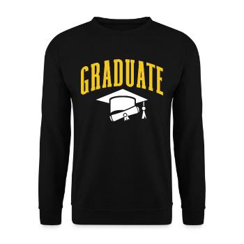 Graduate Graduates Graduated Firm Graduated - Unisex Sweatshirt - black - Front - Alina (178cm) & Michal (187cm)