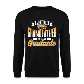 Stolzer Großvater Eines Absolventen Absolvent - Unisex Pullover - Schwarz - Vorne - Alina (178cm) & Michal (187cm)