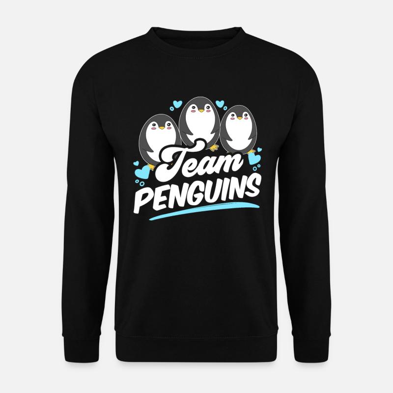 Team Pinguine Liebhaber Süß Pinguin Tier - Unisex Pullover - Schwarz