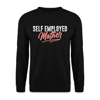 Self-employed mother Freelancer Self-employed - Unisex Sweatshirt - black - Front - Alina (178cm) & Michal (187cm)