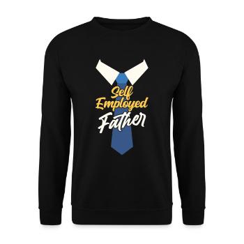Self-employed father Freelancer Self-employed - Unisex Sweatshirt - black - Front - Alina (178cm) & Michal (187cm)