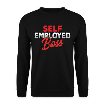 Self-employed boss Self-employed Freelancer - Unisex Sweatshirt - black - Front - Alina (178cm) & Michal (187cm)