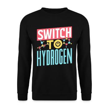 Switch to hydrogen hydrogen energy element - Unisex Sweatshirt - black - Front - Alina (178cm) & Michal (187cm)