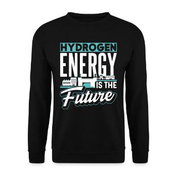 Energy from hydrogen is the future Hydrogen - Unisex Sweatshirt - black - Front - Alina (178cm) & Michal (187cm)