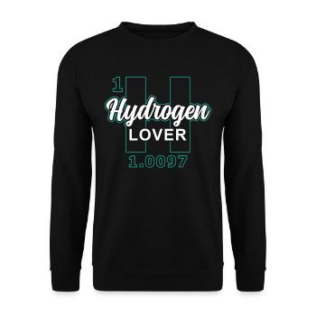 Hydrogen Lover Energy Element Hydrogen - Unisex Sweatshirt - black - Front - Alina (178cm) & Michal (187cm)