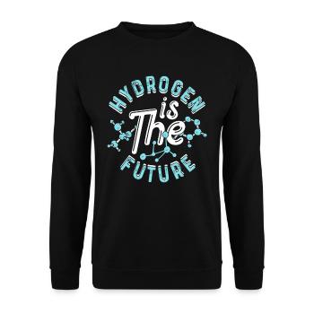 Hydrogen is the future Hydrogen Element - Unisex Sweatshirt - black - Front - Alina (178cm) & Michal (187cm)