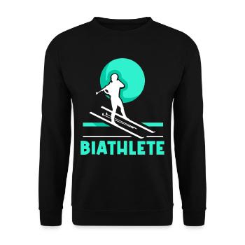 Biathlète Biathlète Biathlon Sport Biathlons - Sweat-shirt Unisexe - noir - Devant - Alina (178cm) & Michal (187cm)