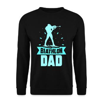 Biathlon Papa Biathlète Biathlète Biathlons Sport - Sweat-shirt Unisexe - noir - Devant - Alina (178cm) & Michal (187cm)