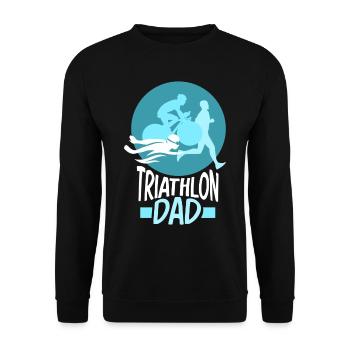 Triathlon Papa Triathlons Triathlete Triathlete - Unisex Sweatshirt - black - Front - Alina (178cm) & Michal (187cm)