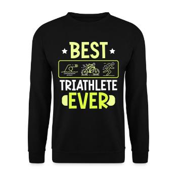 Best Triathlete Ever Triathlon Triathlons - Unisex Sweatshirt - black - Front - Alina (178cm) & Michal (187cm)