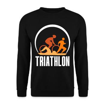 Triathlon Triathlète Triathlons Triathlète Sport - Sweat-shirt Unisexe - noir - Devant - Alina (178cm) & Michal (187cm)