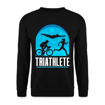 Triathlete Triathlons Triathlon Sport Triathlete - Unisex Sweatshirt - black - Front - Alina (178cm) & Michal (187cm)
