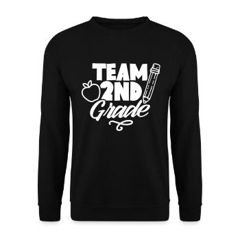 Team Zweite Klasse Zweitklässler Schule Lehrer - Unisex Pullover - Schwarz - Vorne - Alina (178cm) & Michal (187cm)