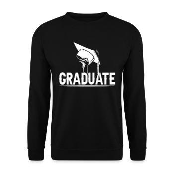 Graduate Graduates Graduated Firm Graduated - Unisex Sweatshirt - black - Front - Alina (178cm) & Michal (187cm)
