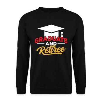 Graduates and pensioners graduate-firm - Unisex Sweatshirt - black - Front - Alina (178cm) & Michal (187cm)