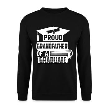 Stolzer Großvater Eines Absolventen Absolvent - Unisex Pullover - Schwarz - Vorne - Alina (178cm) & Michal (187cm)