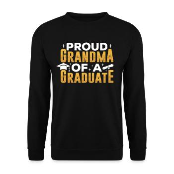 Proud grandmother of a graduate - Unisex Sweatshirt - black - Front - Alina (178cm) & Michal (187cm)