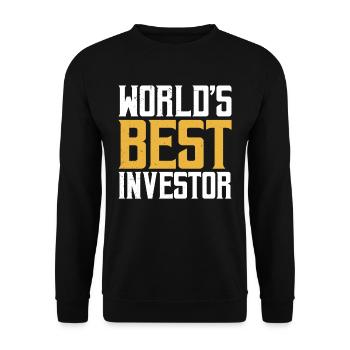 The best investor in the world Investors invest - Unisex Sweatshirt - black - Front - Alina (178cm) & Michal (187cm)
