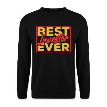 Best investor ever Investors invest - Unisex Sweatshirt - black - Front - Alina (178cm) & Michal (187cm)