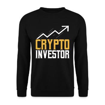 Crypto Investor Crypto Invest Investors Invest - Unisex Sweatshirt - black - Front - Alina (178cm) & Michal (187cm)