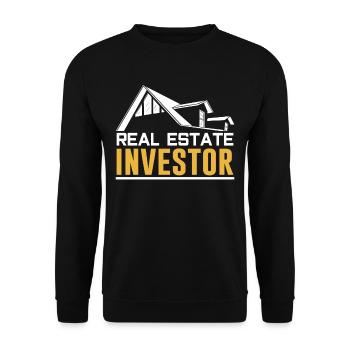 Investisseur immobilier Investisseur immobilier Investisseur immobilier - Sweat-shirt Unisexe - noir - Devant - Alina (178cm) & Michal (187cm)