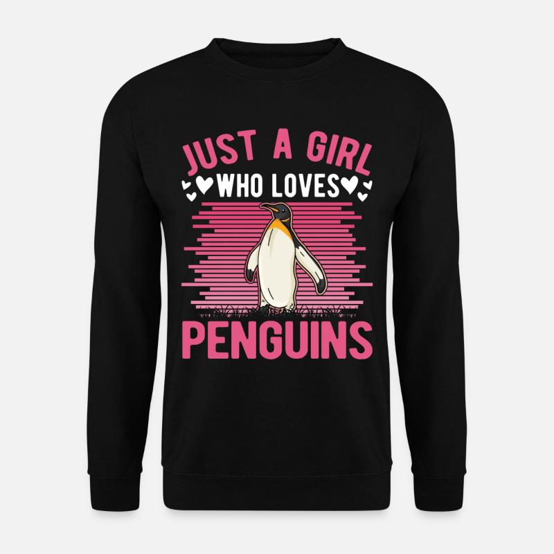 Pinguin Mädchen Penguin - Unisex Pullover - Schwarz