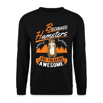 Hamster Cadeau Hamster Nain Hamster doré - Sweat-shirt Unisexe - noir - Devant - Alina (178cm) & Michal (187cm)