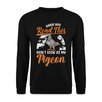Pigeon Cadeau Pigeon Fancier Pigeon Voyageur - Sweat-shirt Unisexe - noir - Devant - Alina (178cm) & Michal (187cm)