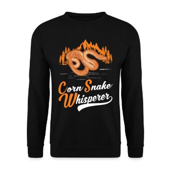 Kornnatter Flüsterer Corn Snake Whisperer - Unisex Sweatshirt - black - Front - Alina (178cm) & Michal (187cm)