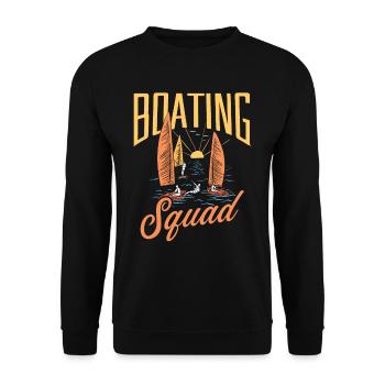 Boating Team Sailboat Boat Ship Yacht - Unisex Sweatshirt - black - Front - Alina (178cm) & Michal (187cm)