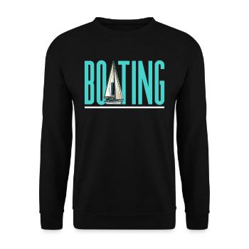 Boating Ship Yacht Sailboat Boat - Unisex Sweatshirt - black - Front - Alina (178cm) & Michal (187cm)