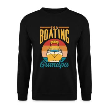 Je suis un bateau de grand-père nautique - Sweat-shirt Unisexe - noir - Devant - Alina (178cm) & Michal (187cm)