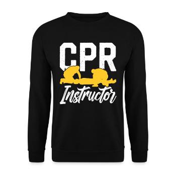 Instructeur de cours de secourisme Enseignant en mesures d’urgence - Sweat-shirt Unisexe - noir - Devant - Alina (178cm) & Michal (187cm)