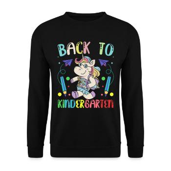Retour à la maternelle Humour Enfants Doux dictons - Sweat-shirt Unisexe - noir - Devant - Alina (178cm) & Michal (187cm)
