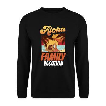 Aloha Family Holidays Family Holidays - Unisex Sweatshirt - black - Front - Alina (178cm) & Michal (187cm)