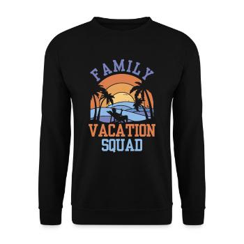 Family Holidays Squad Family Family Holidays - Unisex Sweatshirt - black - Front - Alina (178cm) & Michal (187cm)