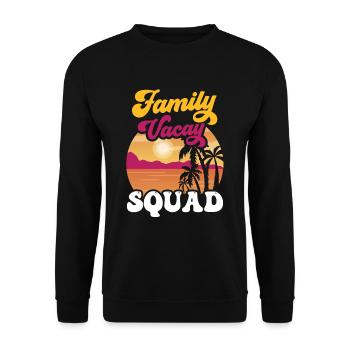 Family Holidays Squad Family Family Holidays - Unisex Sweatshirt - black - Front - Alina (178cm) & Michal (187cm)
