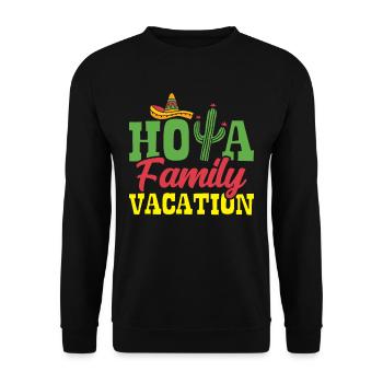 Hola Familienurlaub Familie Familienferien - Unisex Pullover - Schwarz - Vorne - Alina (178cm) & Michal (187cm)