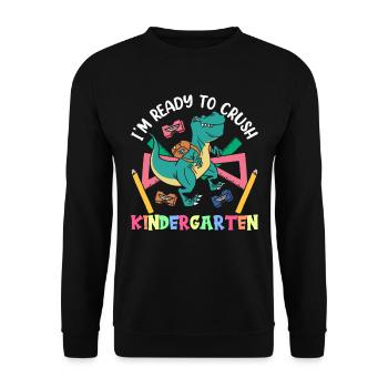 I'm ready to destroy the kindergarten cute - Unisex Sweatshirt - black - Front - Alina (178cm) & Michal (187cm)