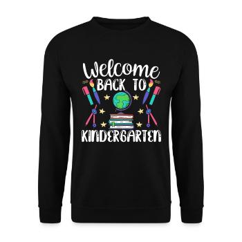 Bienvenue à la maternelle Sweet Humor Children - Sweat-shirt Unisexe - noir - Devant - Alina (178cm) & Michal (187cm)