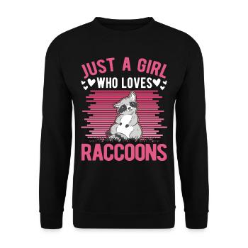 Waschbär Mädchen Raccoon Girl - Sweat-shirt Unisexe - noir - Devant - Alina (178cm) & Michal (187cm)