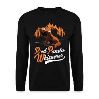 Roter Panda Flüsterer Red Panda Whisperer - Sweat-shirt Unisexe - noir - Devant - Alina (178cm) & Michal (187cm)