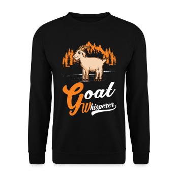 Goats Whisperer Goat Host Goat - Unisex Sweatshirt - black - Front - Alina (178cm) & Michal (187cm)