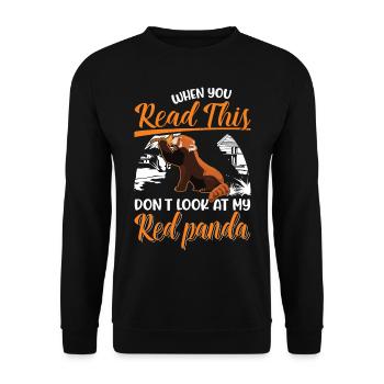 Red Panda Gift Cat Bear Red Panda - Unisex Sweatshirt - black - Front - Alina (178cm) & Michal (187cm)