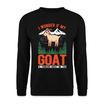 Chèvres Cadeau Chèvre Hôte Chèvre - Sweat-shirt Unisexe - noir - Devant - Alina (178cm) & Michal (187cm)