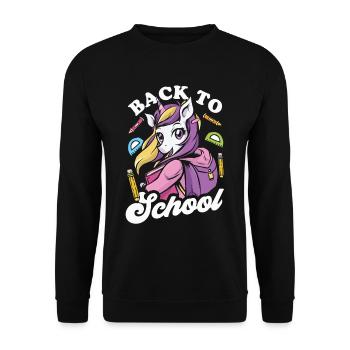 Back to School Back to School Back to School Teachers - Unisex Sweatshirt - black - Front - Alina (178cm) & Michal (187cm)