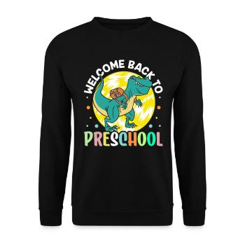 Welcome Back to Preschool Back to School - Unisex Sweatshirt - black - Front - Alina (178cm) & Michal (187cm)