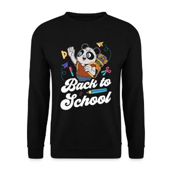 Back to School Back to School Back to School Teacher - Unisex Sweatshirt - black - Front - Alina (178cm) & Michal (187cm)